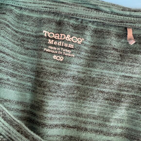 Toad&Co Women's Green Striped Imogen Tunic Shirt Size Medium - Picture 5 of 9